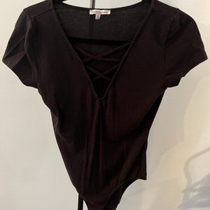 Black Lattice Body Suit